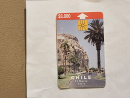 Chile-(cl-ctc-0040)-el Morro Arica-(199)-($3.000)-(chip Big)-(11/1997)-(50.000)-used Card+1card Prepiad Free - Cile