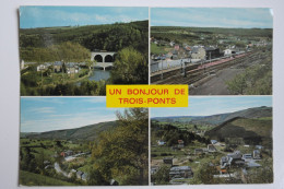 Cpsm Grand Format Un Bonjour De Trois Ponts - NOV68 - Trois-Ponts