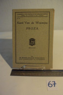 C67 Livret - Proza - Karel Van De Woestijne - 1942 - Anvers - Antwerp - Guerra 1939-45