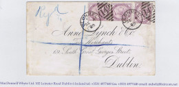 Ireland Registered Tipperary Dublin 1889 Cover "Regd" CLONMEL/142 To Dublin, REGISTERED DUBLIN SE 5 89 - Other & Unclassified