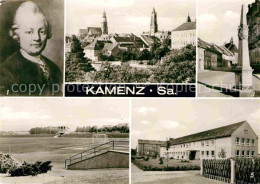 72641660 Kamenz Sachsen Lessing Postmeilensaeule Stadion Jugend Oberschule Kamen - Kamenz