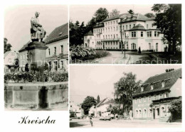 72641242 Kreischa Brunnen Statue Sanatorium Teilansicht Kreischa Dresden - Kreischa