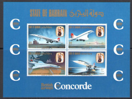 1976 BAHRAIN, Stanley Gibbons N. MS 236 - Volo Inaugurale Concorde - MNH** - Emiratos Árabes Unidos