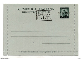 TriesteA -B.P. Lire10 Democratica N.B1 Soprastampa Mano A B-nuova - Interi Postali