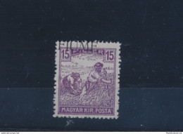 1918 Fiume, N° 9f , 15f. Violetto , Mietitore E Veduta , Soprastampa Fortemente - Andere & Zonder Classificatie