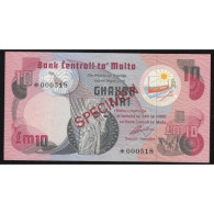 MALTE - 10 POUNDS - SPECIMEN - Malta