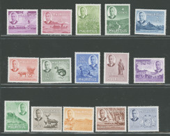 1950 MAURITIUS, Stanley Gibbons N. 276/290 Serie Di 15 Valori - MH* - Other & Unclassified