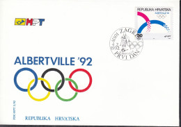 KROATIEN  188, FDC, Olympische Winterspiele Albertville, 1992 - Croatia
