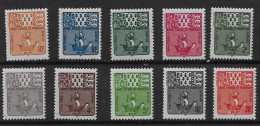 1947 Saint Pierre Et Miquelon N° Tx 67 à 76  Nf**  MNH. Timbre-taxe . Armoiries - Portomarken