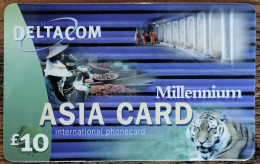 Carte De Recharge - Deltacom ASIA CARD Millenium £10  Royaume-Uni - Télécarte ~6 - Autres & Non Classés