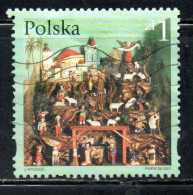 POLONIA POLAND POLSKA 2001 EASTER WOMEN AT EMPTY TOMB  1z USED USATO OBLITERE' - Usados