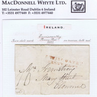 Ireland Wexford Waterford 1834 Cover To Clonmel "single" With ENNISCORTHY/PENNY POST In Brown-red - Voorfilatelie