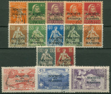 Völkerbund (SDN) 1922 Freimarken Mit Aufdruck 1/15 X Gestempelt - Service