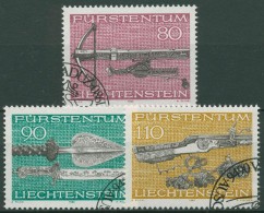 Liechtenstein 1980 Jagdwaffen Armbrust Hirschfänger 751/53 Gestempelt - Usati