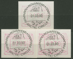 Finnland ATM 1990 SANTA CLAUS LAND ARCTIC CIRCLE, Satz ATM 9 S1 Gestempelt - Automatenmarken [ATM]