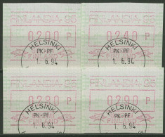 Finnland ATM 1994 FINLANDIA '95 Helsinki, Satz ATM 21.1 S 2 Gestempelt - Automatenmarken [ATM]