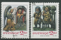 Schweden 1994 Weihnachten Kirche Askeby Holzfiguren 1857/58 Gestempelt - Gebruikt