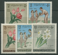Afghanistan 1962 Tag Des Lehrers Blumen, Schüler 589/93 Postfrisch - Afghanistan