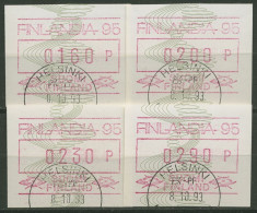 Finnland ATM 1993 FINLANDIA '95 Helsinki Satz ATM 18 S 2 Gestempelt - Timbres De Distributeurs [ATM]