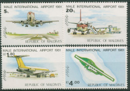 Malediven 1981 Flughafen Male Flugzeug 945/48 Postfrisch - Malediven (1965-...)