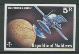 Malediven 1976 Raumfahrt Marssonde Viking 678 B Postfrisch - Malediven (1965-...)