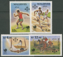 Malediven 1988 Olympische Sommerspiele Seoul Diskus, Turnen 1307/10 A Postfrisch - Maldivas (1965-...)