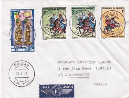 DAHOMEY--1971--Lettre De OUIDAH Pour MONTESSON-78 (France)--beaux Timbres ...cachets - Bénin – Dahomey (1960-...)