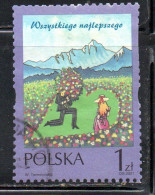 POLONIA POLAND POLSKA 2001 GREETINGS ALL THE BEST 40z USED USATO OBLITERE' - Gebruikt