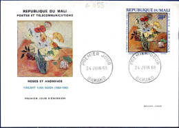 Mali A 055/58 Fdc Edouard Manet , Delacroix , Van Gogh , Millet - Impressionismo