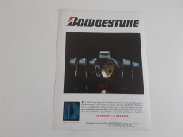 Pneu Bridgestone RE 71 - Publicité De Presse Automobile - Andere & Zonder Classificatie