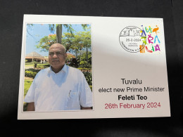 29-2-2024 (1 Y 33) Tuvalu Elect New Prime Minister - Feleti Teo (26-2-2024) - Tuvalu (fr. Elliceinseln)