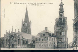 Comines Eglise Saint Grysole De 1615 Et Beffroi De 1673 - Komen-Waasten