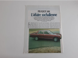 La Peugeot 604 En Occasion - Coupure De Presse Automobile - Voitures