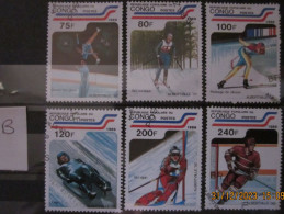 CONGO 1989 ~ S.G. 1160 - 1165, ~ ( LOT 'B' ) ~ OLYMPIC GAMES. ~  VFU #03077 - Usados