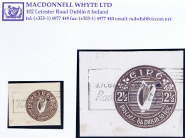 Ireland Postal Stationery 1940s 2½d Brown Stamp Embossed, Not Issued Thus For Normal Envelopes, Used Radio Slogan - Enteros Postales