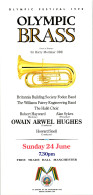 UK 1990, Olympic Brass Festival Flyer, British Olympic Bid, Candidate City Host - Summer 1996: Atlanta