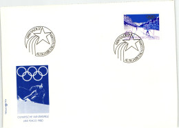 Liechtenstein, Lake Placid 1980 Olympic Games, 2 Briefe, Langlauf, Sessellift, Olympische Spiele - Hiver 1980: Lake Placid