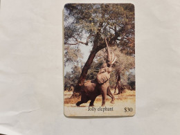 Zimbabwe-(ZIM-24)-Jolly Elephant-(74)-($30)-(1000-089574)-(1/12/2000)-used Card+1card Free - Zimbabwe