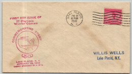 USA - Olympic Winter Games Lake Placid 1932, Special Handstamp First Day Issue - Winter 1932: Lake Placid