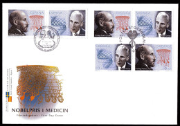 2003 Joint Sweden And Spain, OFFICIAL MIXED FDC SWEDEN: Nobel Prize Winners - Emissions Communes