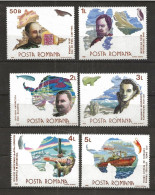 Romania 1986 Romanian Polar Explorers. Mi 4281 - 4286  MNH(**) - Neufs