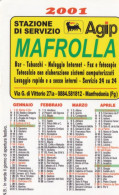 Calendarietto - AGIP - Stazione Di Servizio - Mafrolla - Manfredonia - Foggia - Anno 2001 - Petit Format : 2001-...