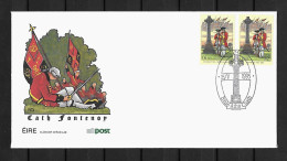 1995 Joint Ireland And Belgium,  MIXED FDC IRELAND WITH BOTH STAMPS: Battle Of Fontenoy - Emissions Communes