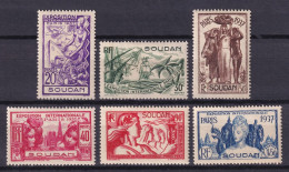 Soudan, 1937 Y&T. 93 / 98, MH. - Unused Stamps