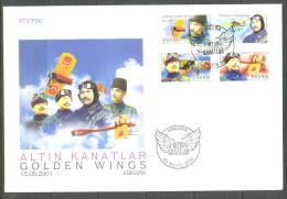 2001 TURKEY GOLDEN WINGS FDC - Airplanes