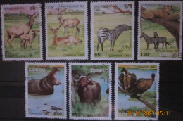 CONGO 1993 ~ S.G. 1349 - 1355, ~ ANIMALS. ~  VFU #03080 - Usados