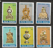 Romania 1988 Clocks From The Clock Museum, Ploieşti.  Mi   4443 - 4448    MNH(**) - Unused Stamps