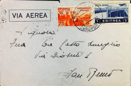 ITALIA - COLONIE -  ETIOPIA + ERITREA Lettera Da ADDIS ABEBA /AEROPORTO Del 1940 - S6180 - Etiopía