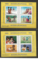 Romania 1989 INTEREUROPE, Children Plays Mi   Bloc 254-255    MNH(**) - Ungebraucht