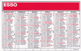 Calendarietto - ESSO - Stazione Di Servizio - A.somigli E A.manetti - Prato - Anno 2007 - Petit Format : 2001-...